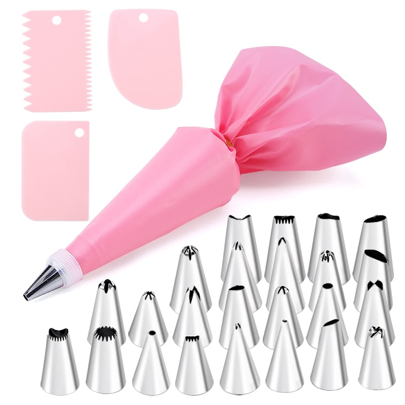 6/14/26/29 pcs set Cream Nozzles Pastry Tools Accessories For Cake Decorating Pastry Bag Kitchen Bakery Confectionery equipment