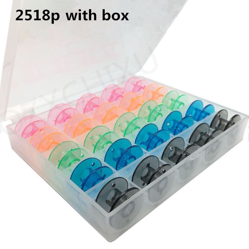 Sewing Accessories Tools 25Pc Sewing Machine Bobbins Spools Empty Bobbins Spools Sewing Machine Plastic Storage Box