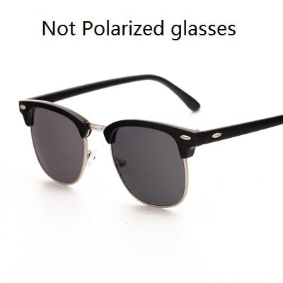 Classic Semi-Rimless Sunglasses Men's Women 2022 Square Polarized Sun glasses Men Oculos De Sol Gafas UV400 Retro Eyewear