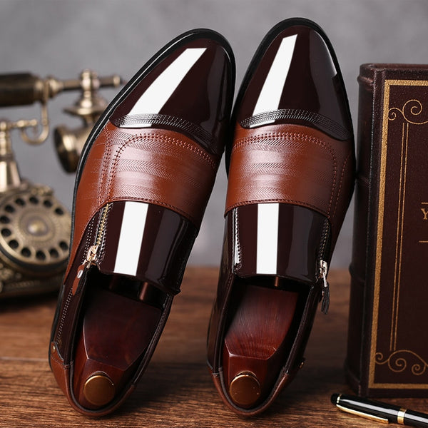 Classic Business Men&#39;s Dress Shoes Fashion Elegant Formal  Wedding Shoes Men Slip on Office Oxford Shoes for Men Black