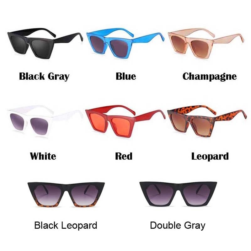 New Square Sunglasses Women Black Cat Eye Brand Designer Sun Glasses Female Travel Driver Gradient Fashion Oculos De Sol