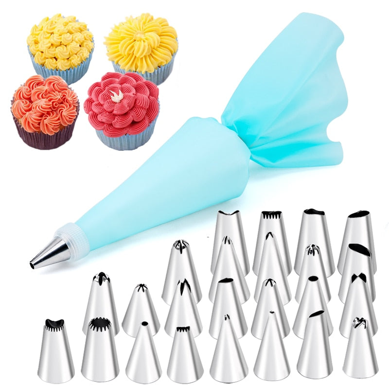 6/14/26/29 pcs set Cream Nozzles Pastry Tools Accessories For Cake Decorating Pastry Bag Kitchen Bakery Confectionery equipment