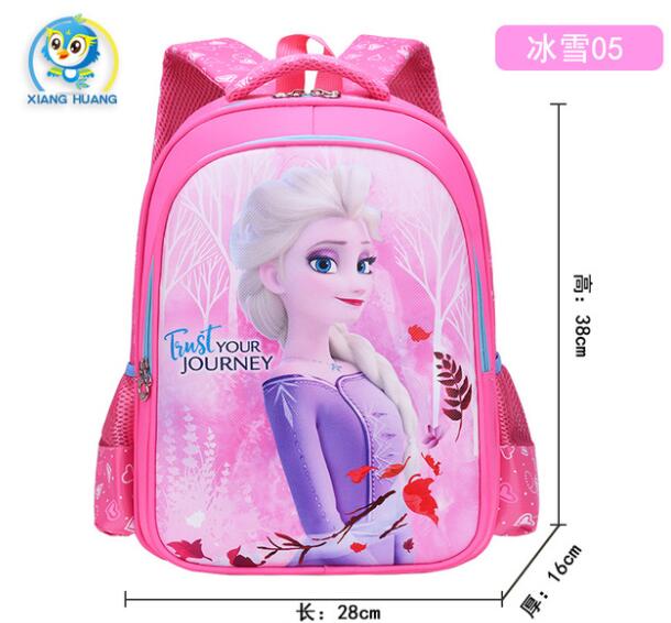 Disney cartoon schoolbag Frozen elsa Anna girls cute primary school bag kindergarten Cute backpack