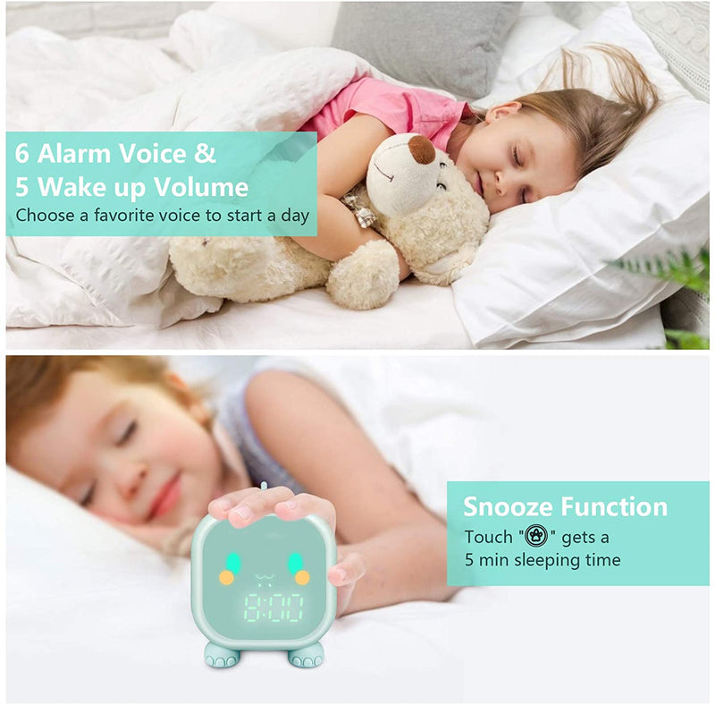 Kids Alarm Clock Cute Dinosaur Digital Alarm Clock For Kids Bedside Clock Children Sleep Trainier Wake Up Night Light Relojes