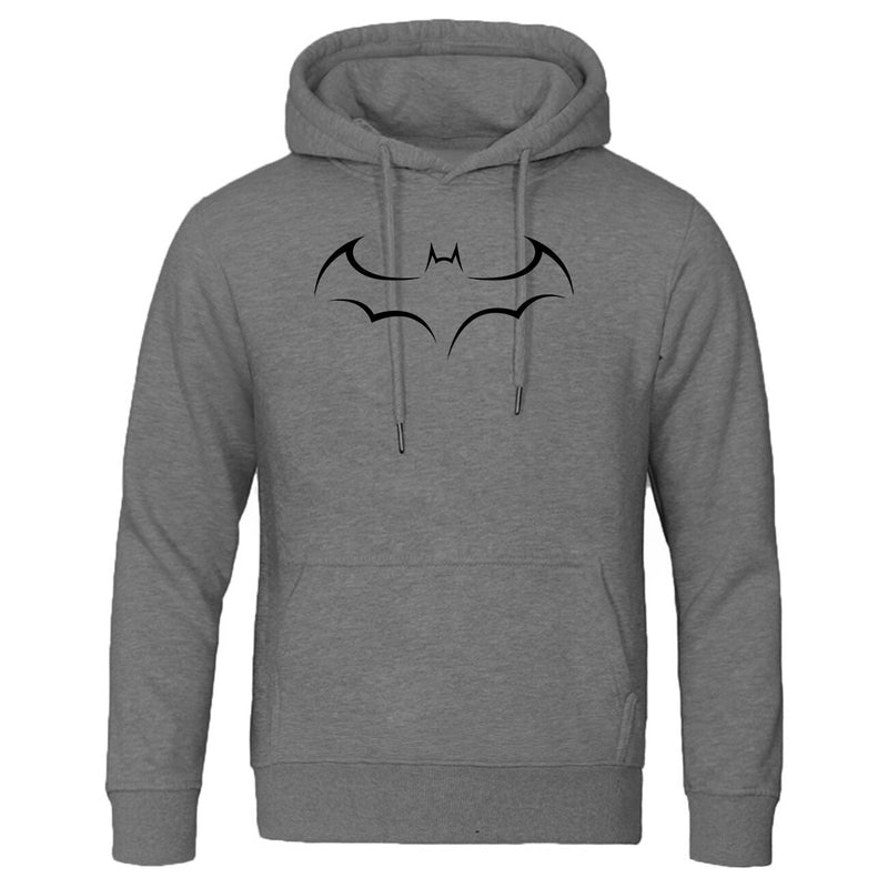 men Bat print solid color fleece plus thick sweatshirts hooded hoodies new style trend print 2020 spring autumn casual clothes