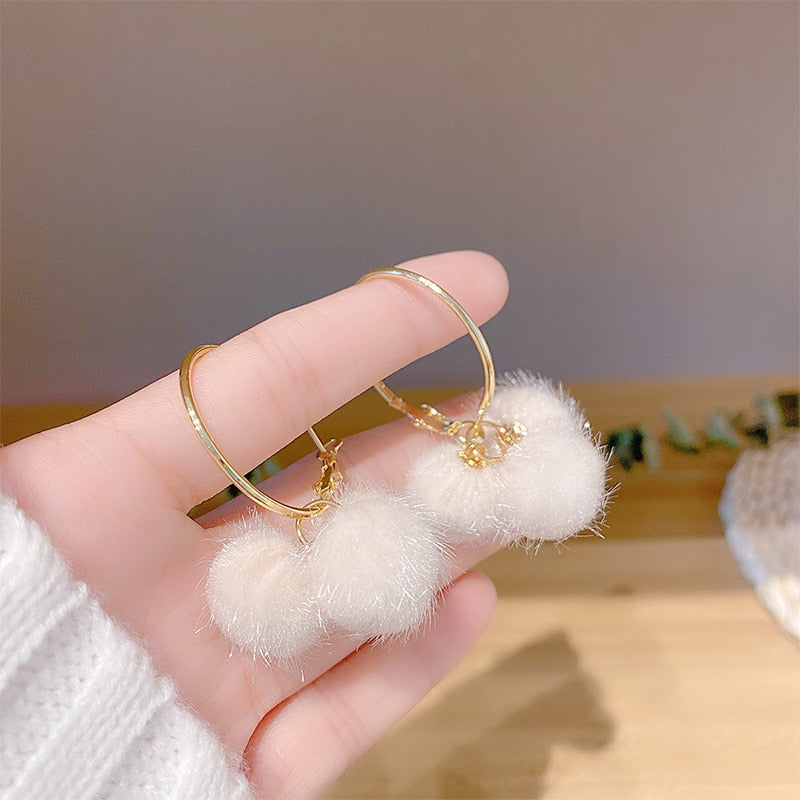 South Korea spiral tassel super fairy simple long style versatile temperament of 2021 new fashion personality earrings for women