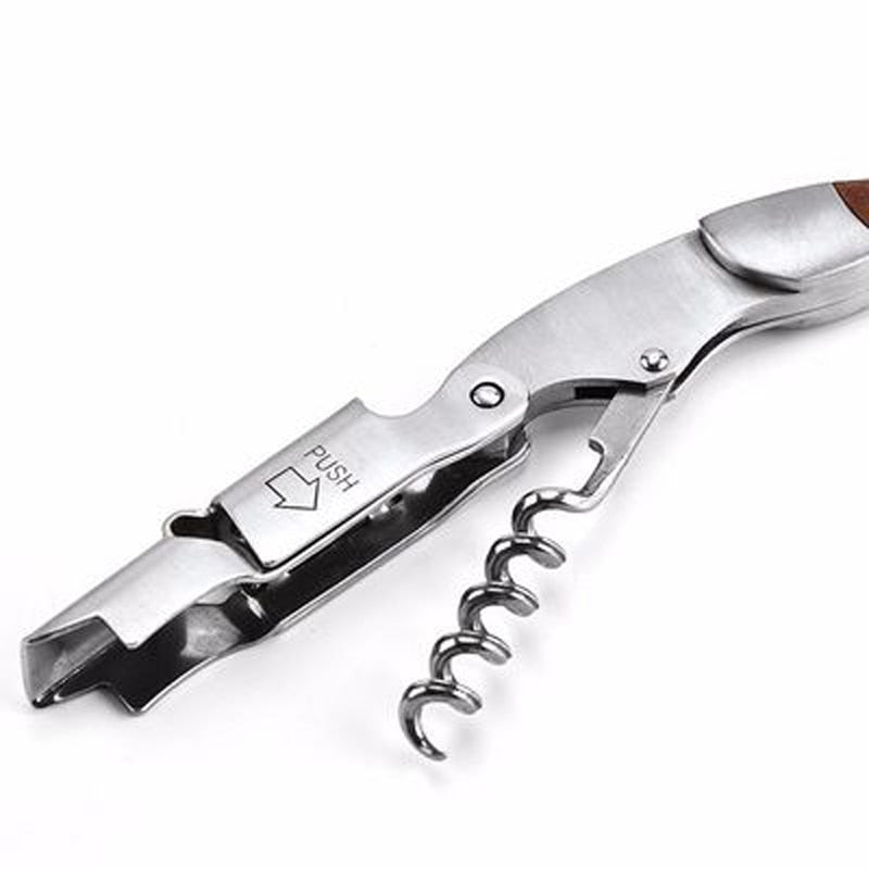 Professional Red Wine Opener Wood Handle Multifunction Portable Screw Beer Wine Corkscrew Kitchen Tools Wine Beer Bottle Opener