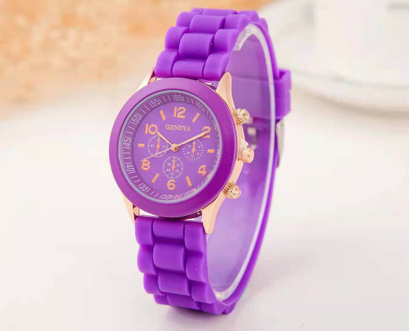 2021 New simple silicone Brand WOKAI Casual Quartz Watch Women Crystal Silicone Watches Relogio Feminino Wrist Watch Hot sale