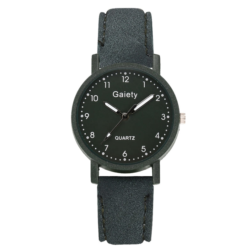 Gaiety Brand Elegant Women Leather Strap Watch Casual Ladies Quartz Wristwatch Female Bracelet With Watch Set Clocks Reloj Mujer