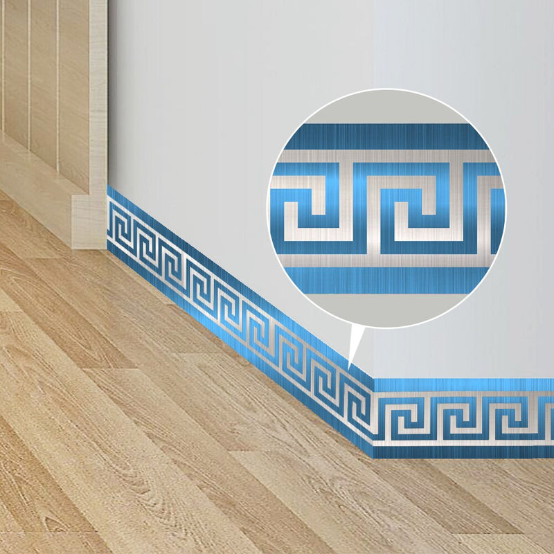 Funlife 10*200cm Original Design Geometric Pattern Diy Removable Waterproof PVC Wall Border Stickers for Home Decors