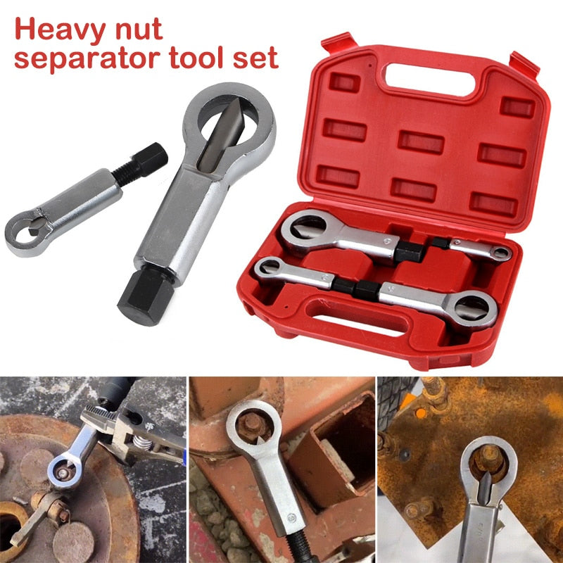 12-16MM Heavy-Duty Nuts Splitter Tools Set Nut Breaker Tool Durable Portable Manual Remover Extractor Hand Splitting Tool