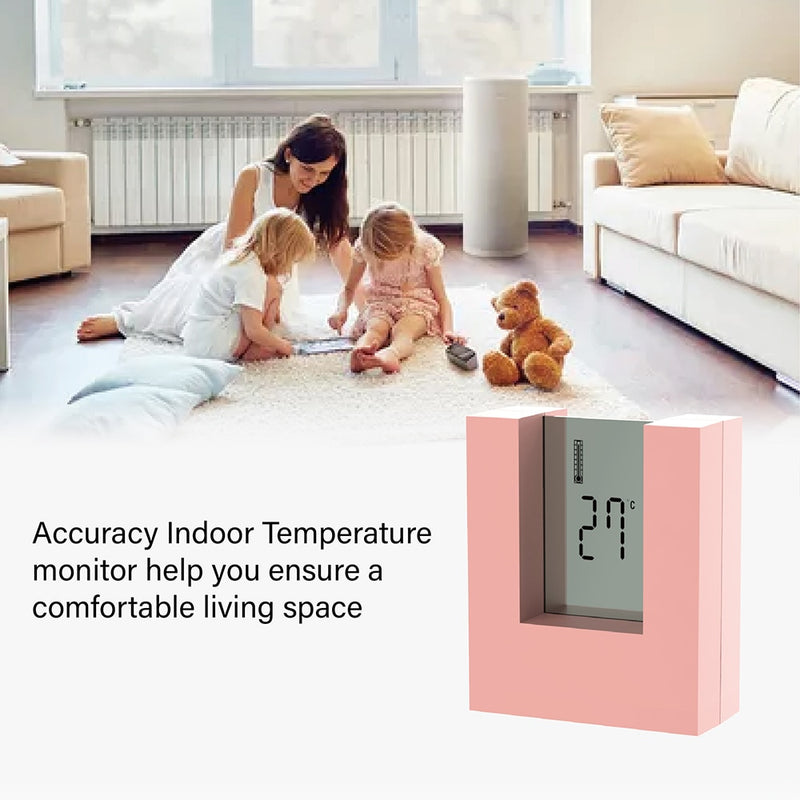 Digital Desk Calendar Alarm clock  with Indoor Thermometer &amp; Countdown Timer  Electronic Square Bedside Watch Modern design