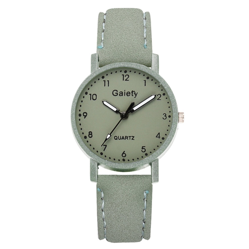 Gaiety Brand Elegant Women Leather Strap Watch Casual Ladies Quartz Wristwatch Female Bracelet With Watch Set Clocks Reloj Mujer