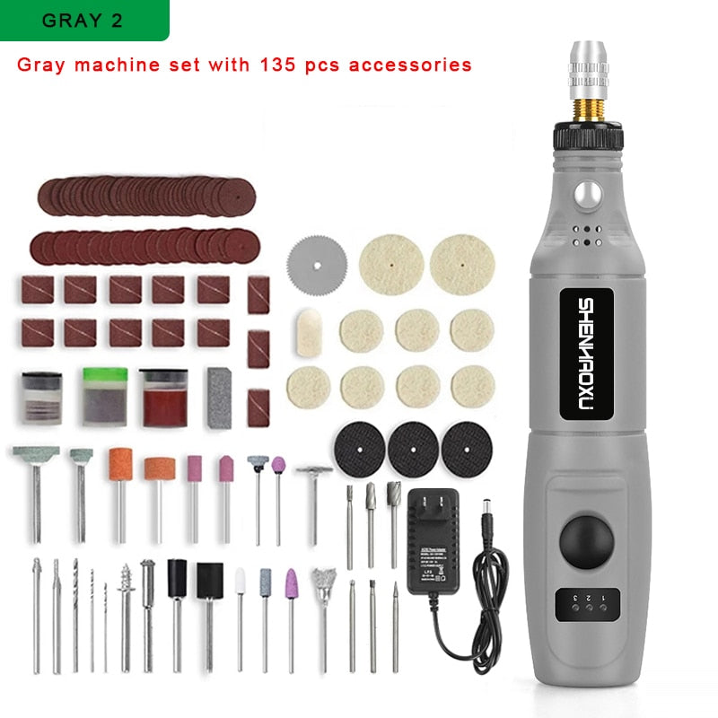 SHENHAOXU 100-240V Mini Drill Engraving-Pen Dremel-Tools Accessoraies-Set Adjustable Grinding With Multifunction power tool