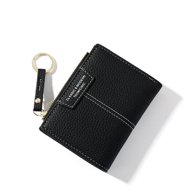 Brand Yellow Women Wallet Soft PU Leather Female Purse Mini Hasp Card Holder Coin Short Wallets Slim Small Purse Zipper Keychain