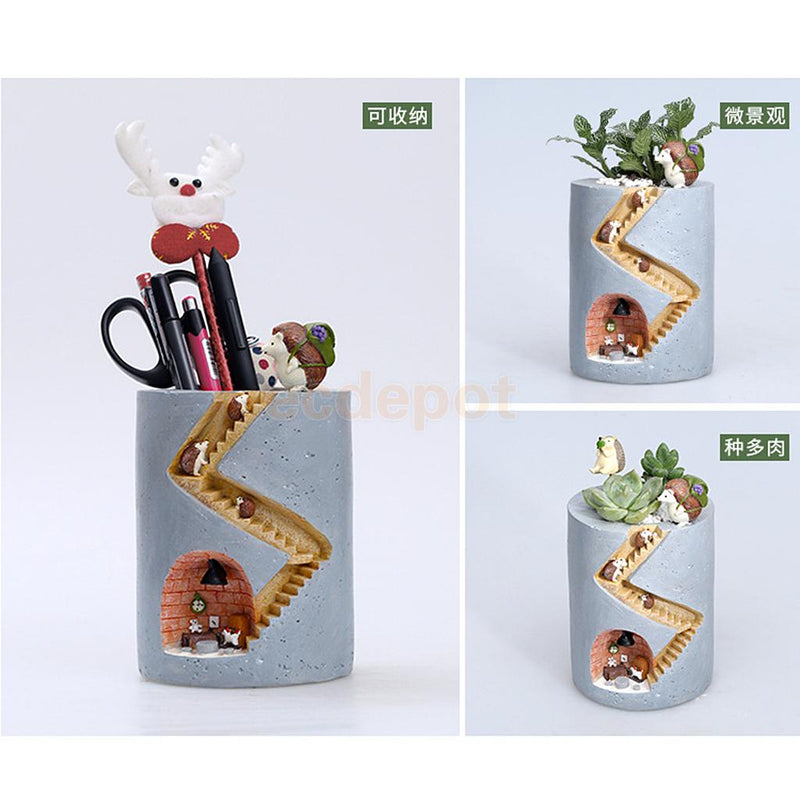 Creative Rural Garden resin flower pots plant Hedgehog Design Figure Decor