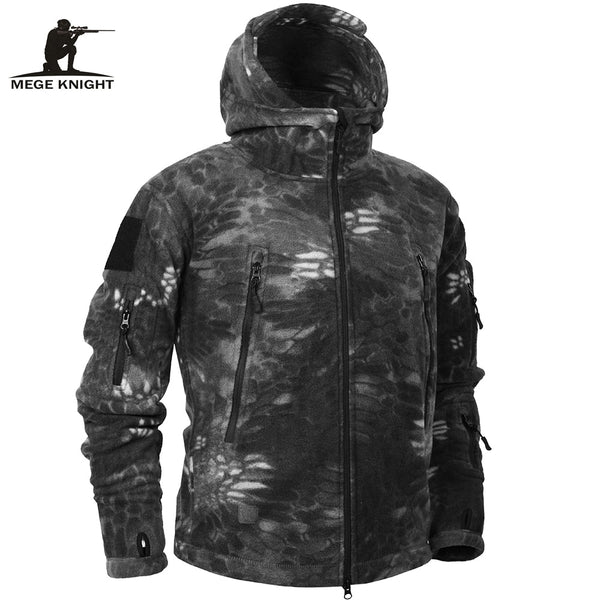 Mege Brand Autumn Winter Military Fleece Camouflage Tactical Men&#39;s Clothing Polar Warm Multicam Army Men Coat Outwear Hoodie