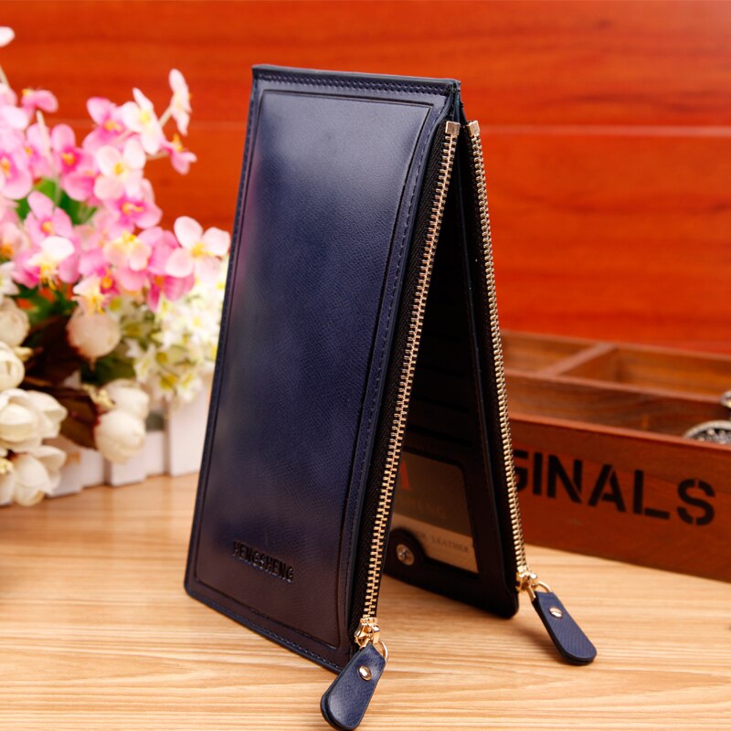 New hot sale fashion high capacity womens wallets solid color zipper clutch women&