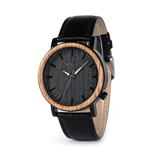 BOBO BIRD Watch Men Wooden Metal Quartz Watches Special Design Men's Wristwatches in Wooden Box Timepieces relogio masculino