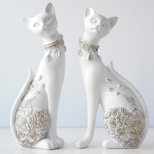 Figurine Decorative Resin Cat statue for home decorations European Creative wedding gift animal Figurine home decor sculpture