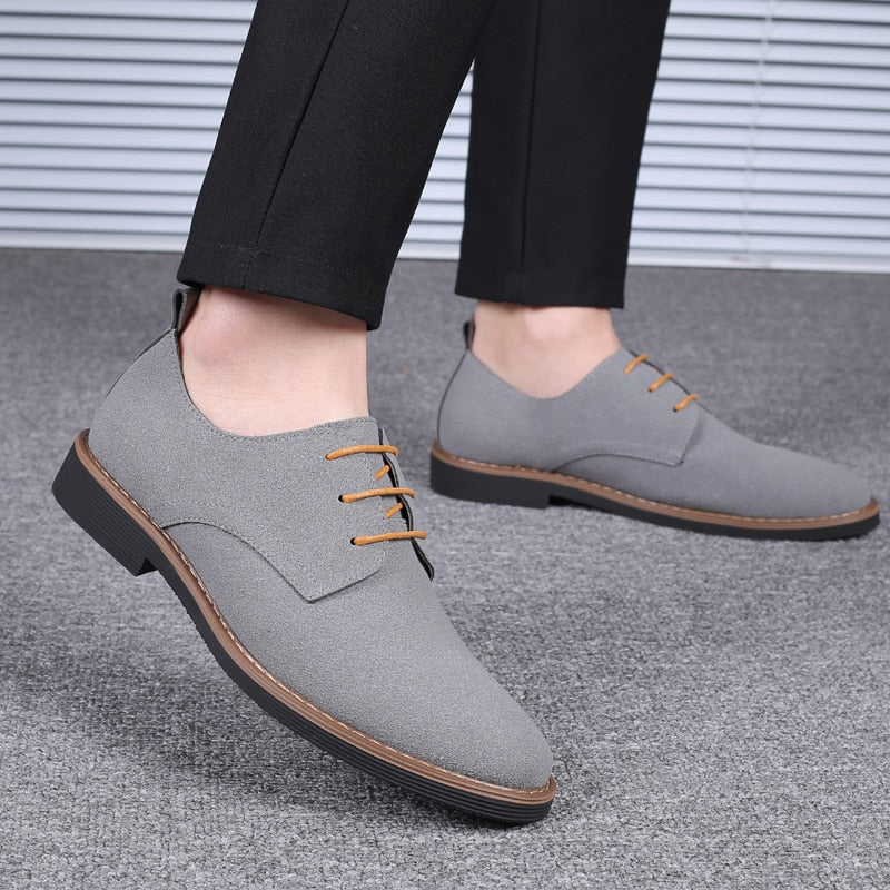 ROXDIA brand fashion flock men dress shoes flats oxford man casual shoes lace up for work male loafers plus size 39-48 RXM116