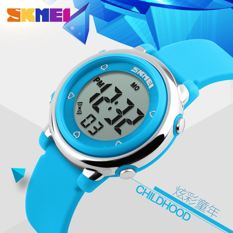 SKMEI Children LED Digital Watch Relogio Feminino Sports Watches Kids Cartoon Jelly Relojes Mujer 2017 Waterproof Wristwatches