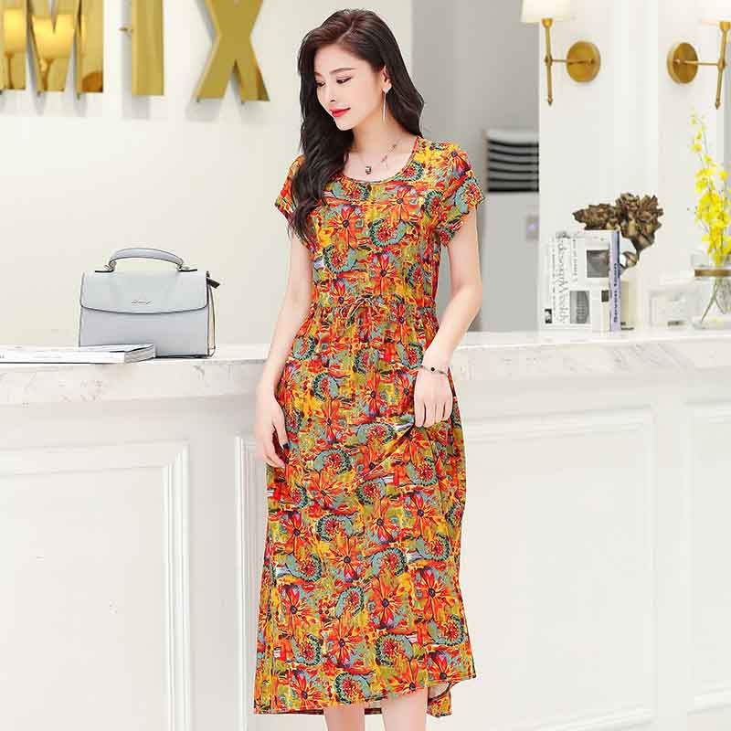 Summer Beach Dress Woman Dresses Plus Size Women Floral Sunflower Dress print Ladies Backless Party Dress Female vestidos