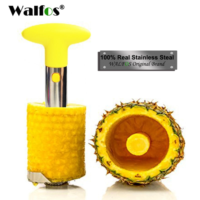 WALFOS 304 Stainless Steel Pineapple Slicer Peeler Fruit Corer Slicer Kitchen Easy Tool Pineapple Spiral Cutter Accessories