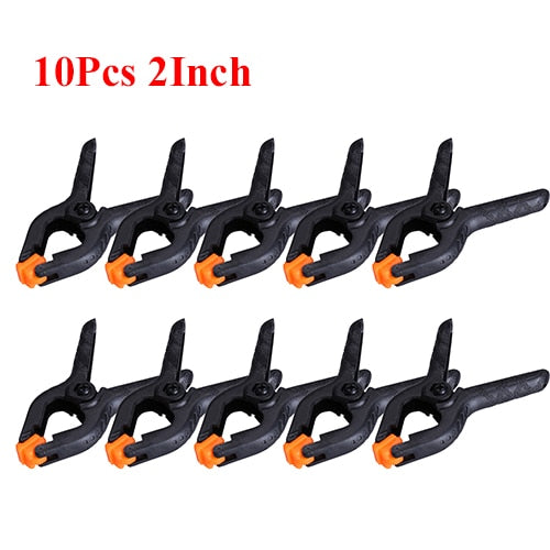 2/3/4/6/9inch Adjustable Plastic Spring Clamps for Woodworking Tools Wood Working Tools Carpentry Clamps Ferramentas Outils