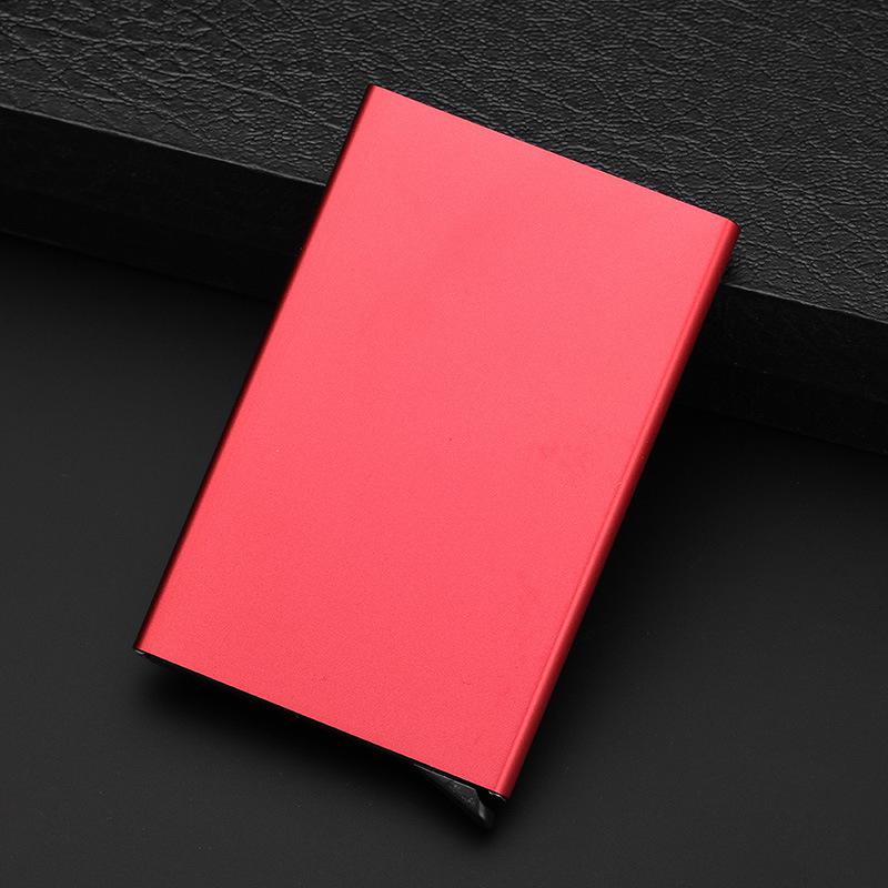 Anti-theft ID Credit Card Holder Minimalist Porte Carte Thin Aluminium Metal Wallets Pocket Case Bank Women Men Credit Card Box