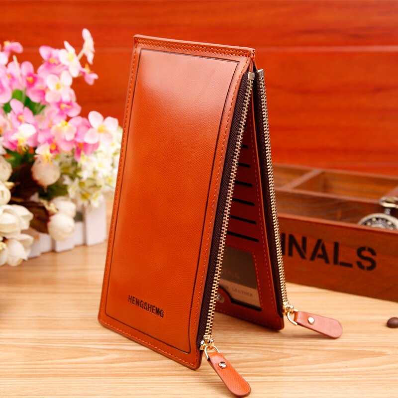 New hot sale fashion high capacity womens wallets solid color zipper clutch women&