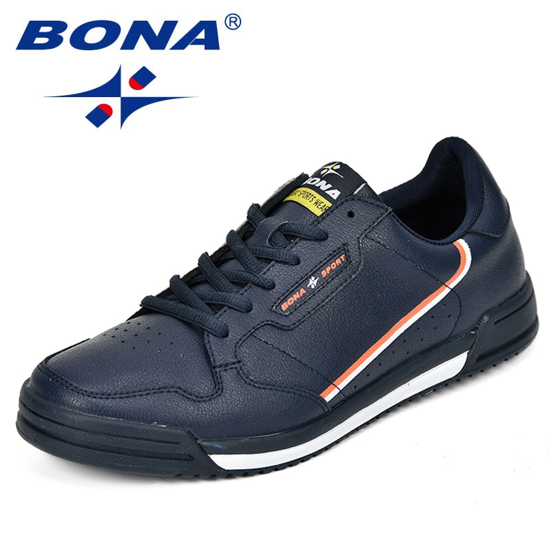 BONA Fashion Men Flats Shoes Autumn Breathable Men&