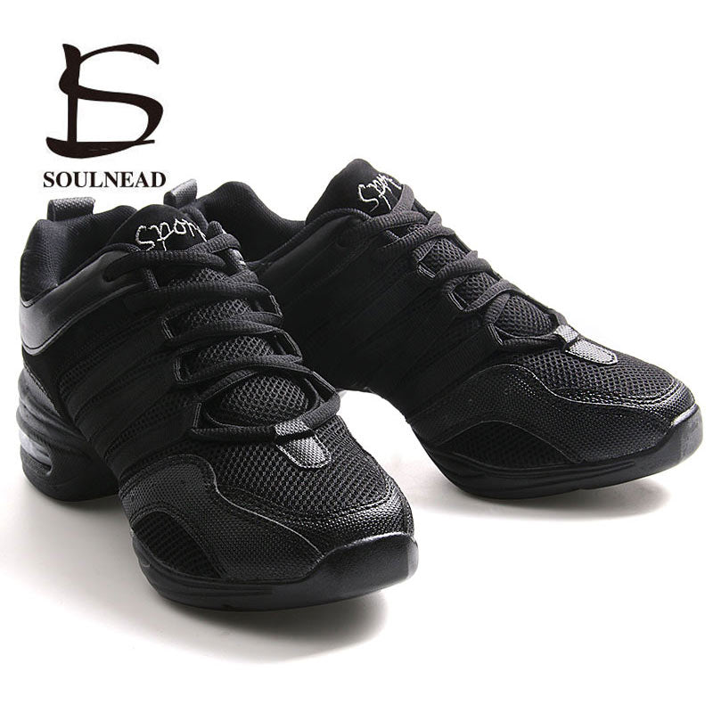 Women&#39;s Dancing Shoes Sneakers Woman Jazz Dance Mesh Flat Outdoor Sports Ladies Girl&#39;s Modern Casual Shoes Female Size 28-42