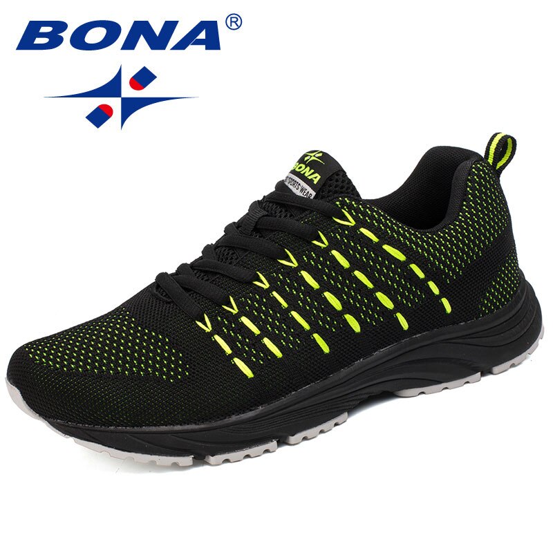 BONA New Popular Style Men Running  Mesh Weaving Upper Sport Shoes Ourdoor Jogging Walking Sneakers Lace Up Free Shipping