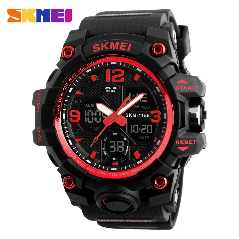 SKMEI Men Digital Sport Wristwatches Fashion Waterproof Shockproof Male Hand Clock Watches Men&