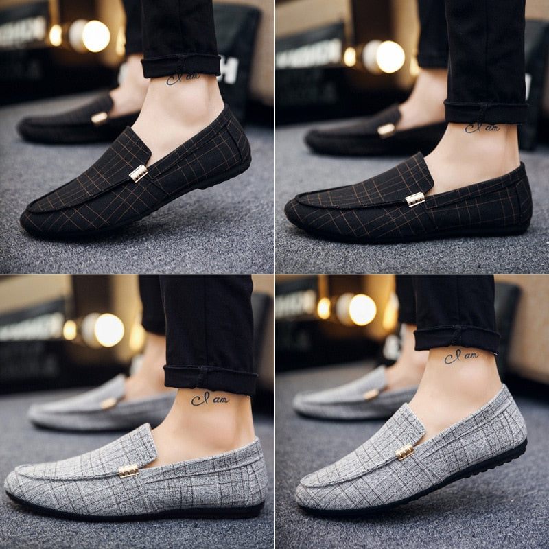 Men Casual Shoes 2021 Spring Summer Men Loafers New Slip On Light Canvas Youth Men Shoes Breathable Fashion Flat Footwear