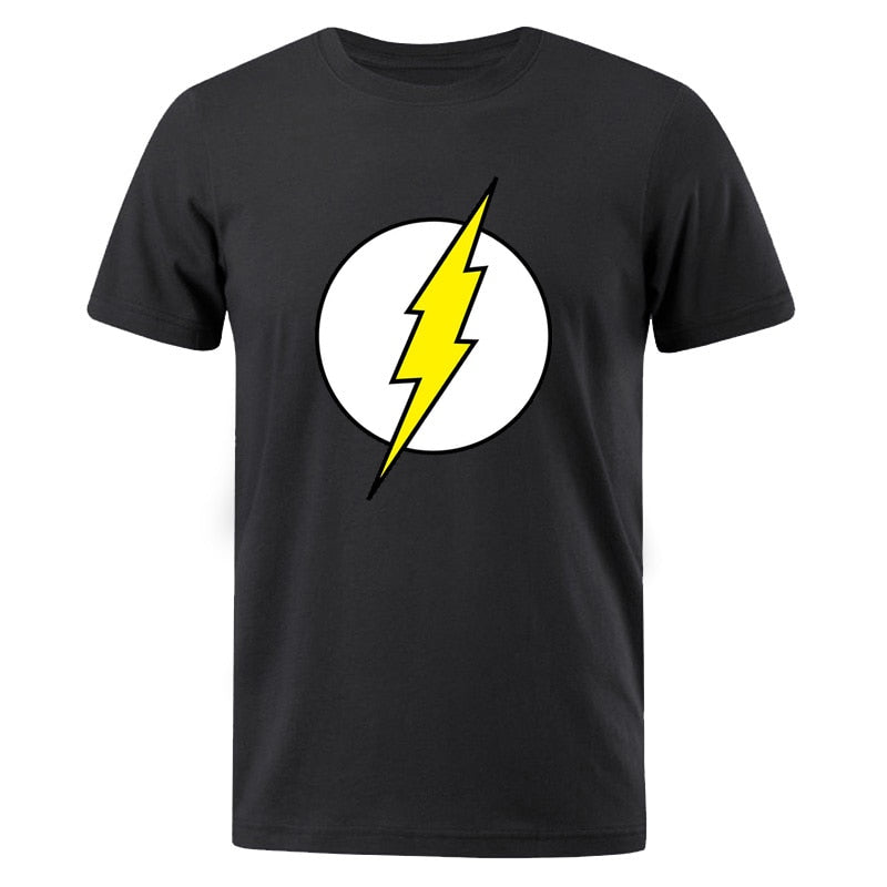 The BIG BANG Theory T-SHIRT The lightning Print Men T Shirts Hot Sale Casual Tee Shirt Cotton Clothing Plus Size 3XL