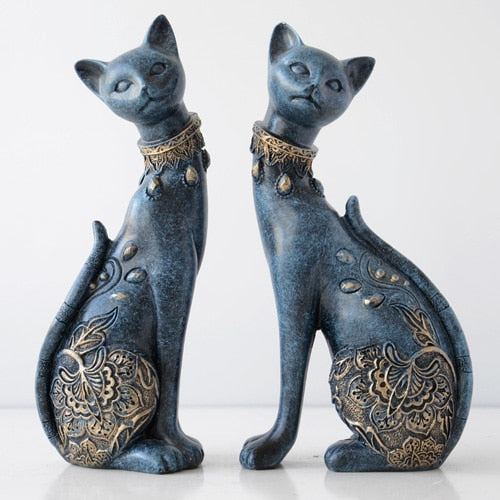 Figurine Decorative Resin Cat statue for home decorations European Creative wedding gift animal Figurine home decor sculpture