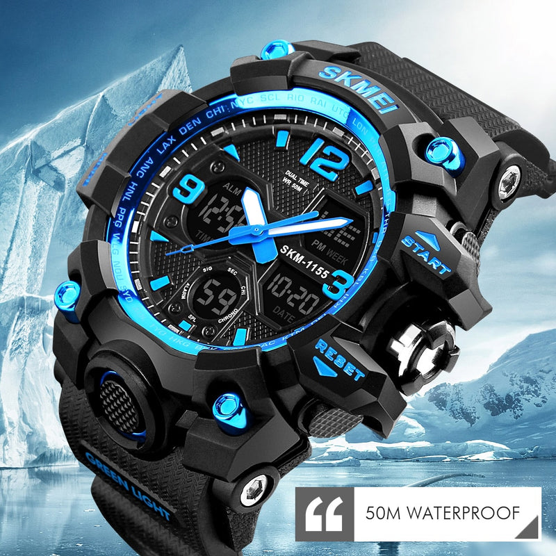 SKMEI Men Digital Sport Wristwatches Fashion Waterproof Shockproof Male Hand Clock Watches Men&