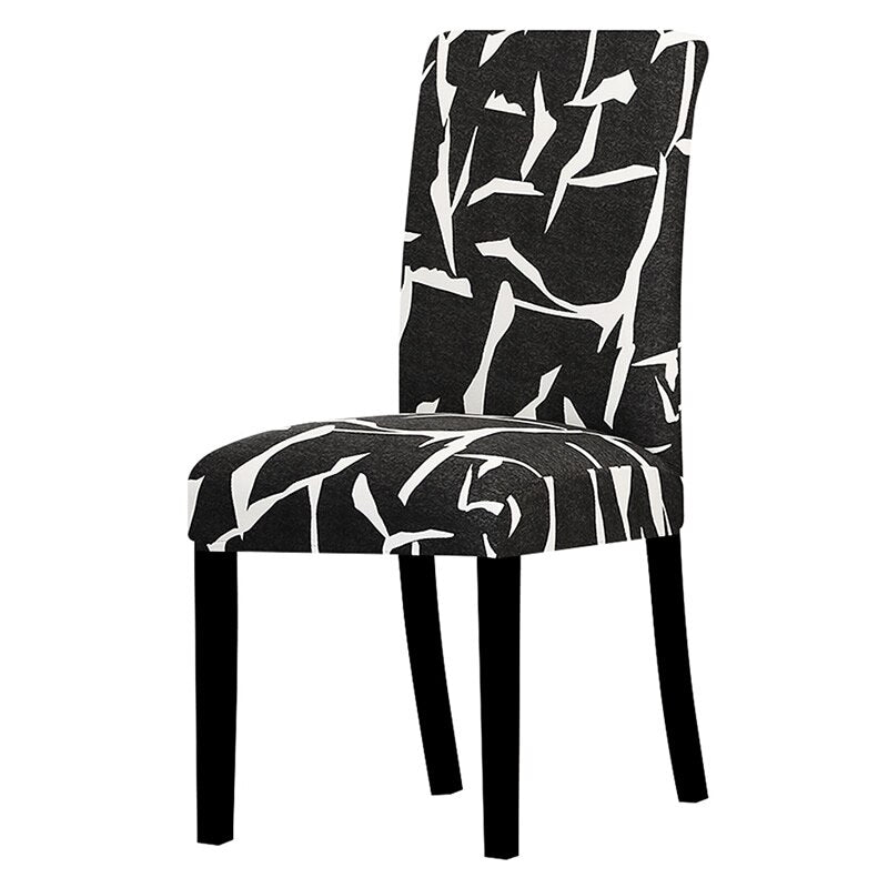 All Black Color Design Chair Cover Washable Removable Big Elastic Seat Covers Stretch Slipcovers Used For Banquet Hotel Home