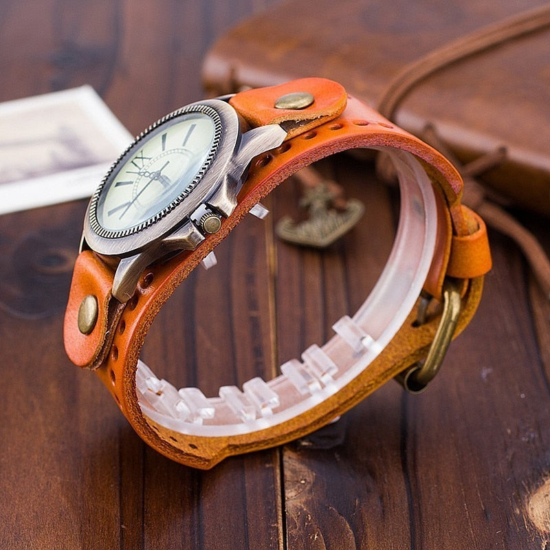 CCQ Brand Men Women Vintage Cow Leather Bracelet Wristwatches Casual Luxury Male Female Quartz Watch Relogio Masculino Relojes