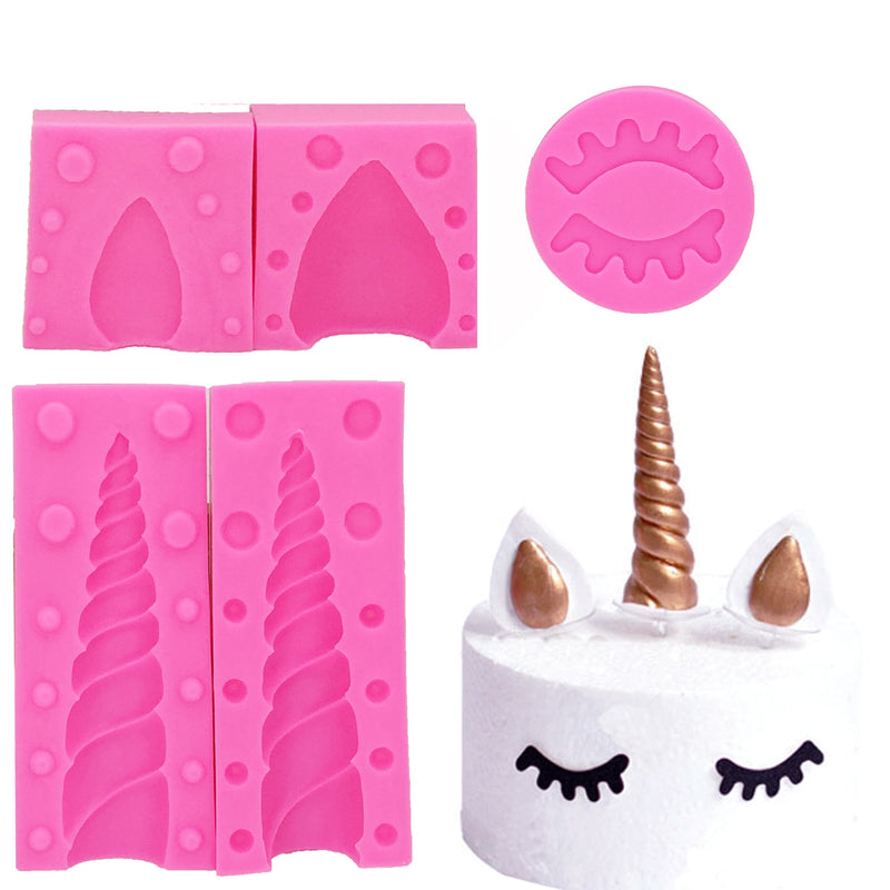 Unicorn Animalsl Silicone Mold Sugarcraft Fondant Mould Cake Decorating Tools Chocolate Gumpaste Kitchen Gadgets T1180