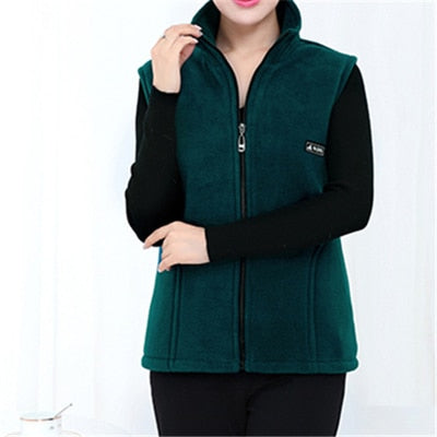 UHYTGF 2022 New Fleece Women Vests Autumn Korean Loose Size  Sleeveless Jacket Ladies Fashion Zipper Casual Waistcoat Female 442