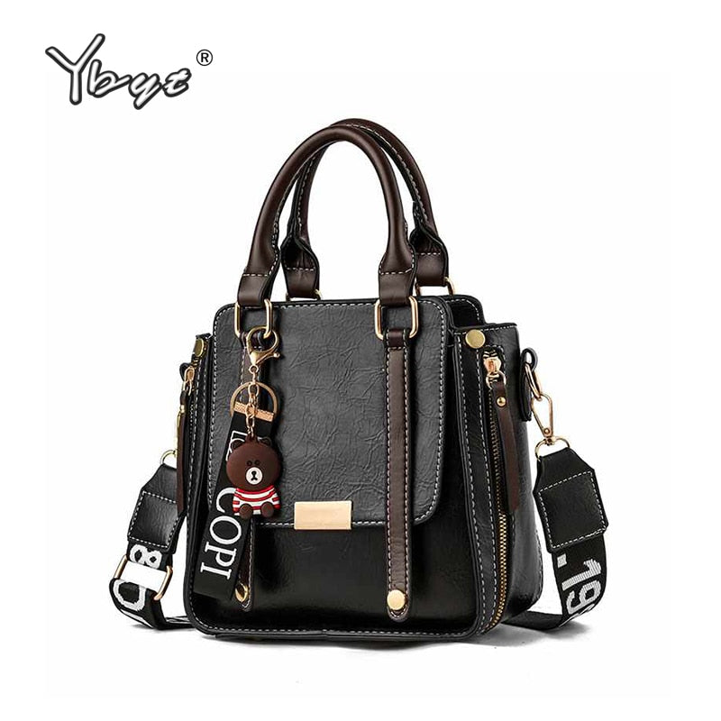 New Vintage Women Leather Handbags Zipper Decorative Women Bags Designer Bucket Bag Fashion Tassel Female Shoulder Crossbody Bag