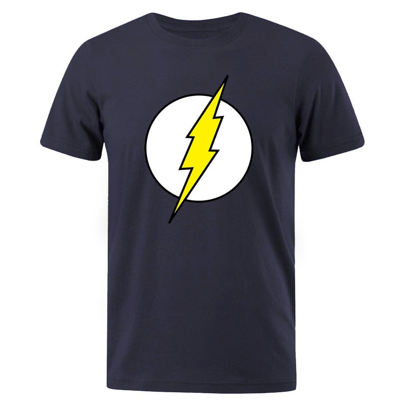 The BIG BANG Theory T-SHIRT The lightning Print Men T Shirts Hot Sale Casual Tee Shirt Cotton Clothing Plus Size 3XL