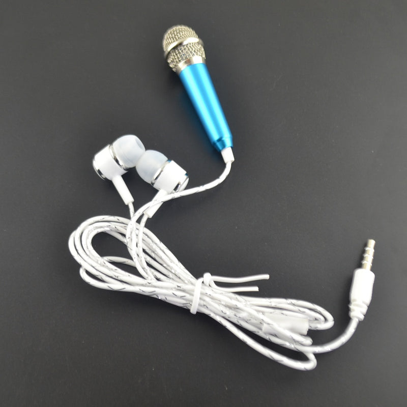 Protable K Song Mini Microphone earphone  Universal KTV Karaoke Mobile Phone Computer Microphone headset Toy