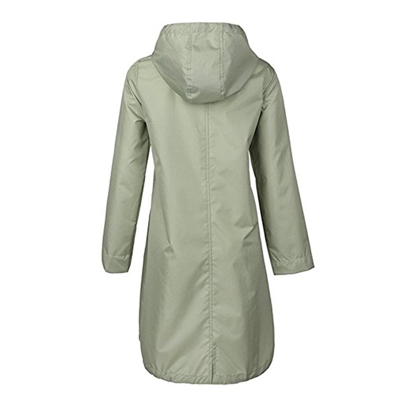 Raincoat Women Men Ladies Rain Coat Poncho Breathable Long Portable Water-Repellent Rainwear Jacket