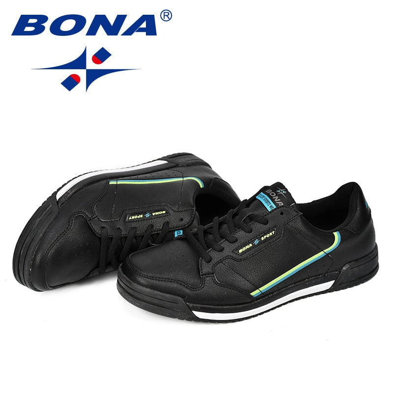 BONA Fashion Men Flats Shoes Autumn Breathable Men&