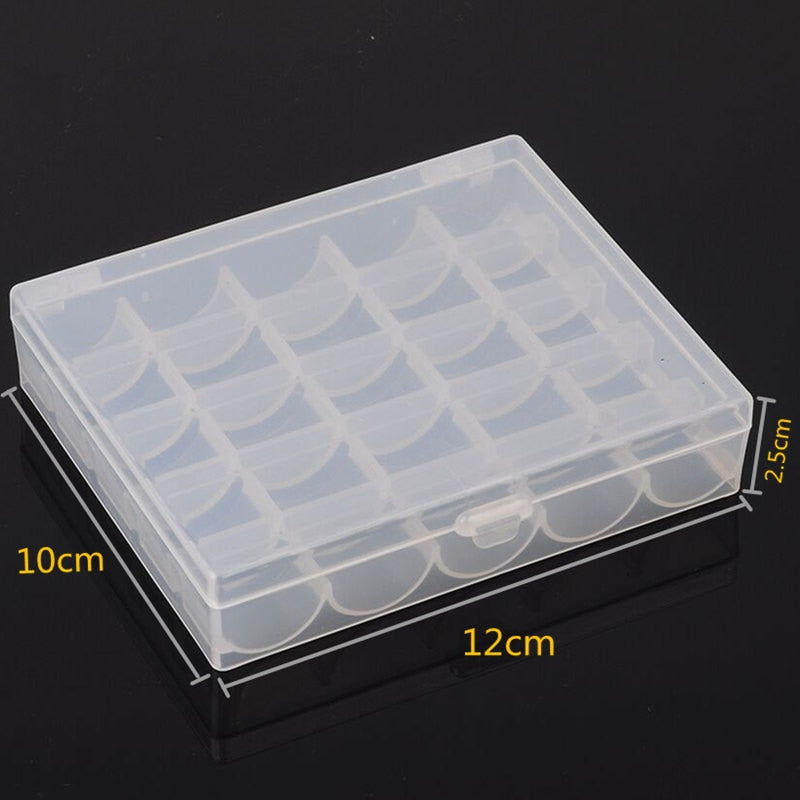 Sewing Accessories Tools 25Pc Sewing Machine Bobbins Spools Empty Bobbins Spools Sewing Machine Plastic Storage Box