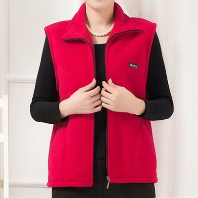 UHYTGF 2022 New Fleece Women Vests Autumn Korean Loose Size  Sleeveless Jacket Ladies Fashion Zipper Casual Waistcoat Female 442